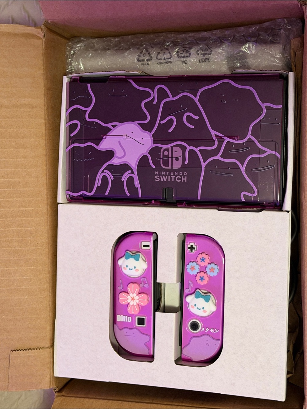 Nintendo Switch Console and Joy-Con Set in Purple Ditto Design